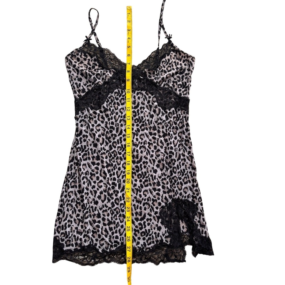 Victoria's Secret Chemise Womens Small Grey Leopard Excellent Lace Trim Slip - Picture 6 of 8